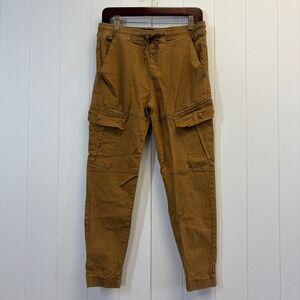Mecca Y2K Streetwear Cargo Jogger Pants Men Size M Brown Cotton Gorpcore Skater